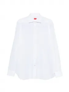 Рубашка с длинными рукавами на пуговицах Isaia, белый
