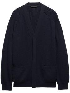 Prada кардиган с V-образным вырезом, синий