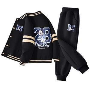 Детская повседневная спортивная одежда Disney, черный