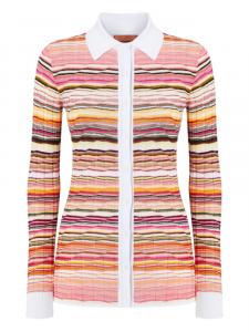 Полосатая трикотажная рубашка Missoni, розовый