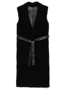 Пальто без рукавов из овчины Desa 1972, черный