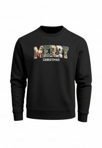 Толстовка Neverless MERRY CHRISTMAS FRONTPRINT, Schwarz/Black
