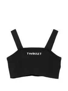 Топ без рукавов Twinset Kids, черный