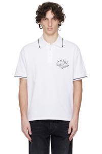 Белая футболка-поло «Amiri Arts District»