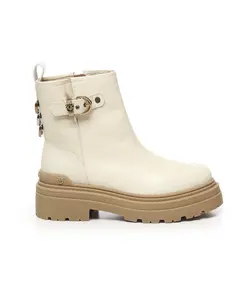 Кожаные ботильоны Pinko, бежевый