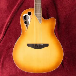 Ovation Celebrity Elite Deluxe Deep Contour Peach Burst Satin CDX40-PB