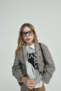 Детская хлопковая футболка MAXT1F T-SHIRT Max&Co., серый