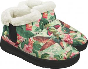 Chririnla Женские зимние ботинки на шнуровке с теплым белым мехом, утепленные ботильоны на щиколотку, подошва EVA, удобные короткие пушистые ботинки