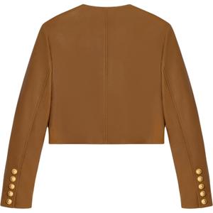 Куртка кожаная женская Celine, светло-желтый