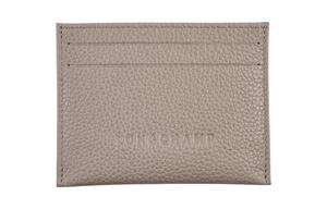 LONGCHAMP Кожаный картхолдер Фулонне женский серый, Gray
