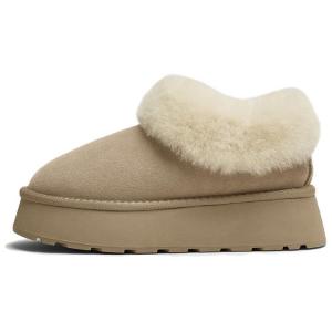 TATA Женские зимние сапоги абрикосовые/экрю с искусственной шерстяной подкладкой, цвет Apricot/Ecru (Faux Wool Lining)