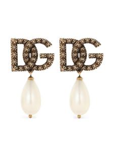 Серьги с логотипом DG Dolce & Gabbana, золотой