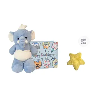 Fat Fat Dragon Soft And Adorable Blue Elephant Baby Dolls Plush Doll 45cm/60cm Height