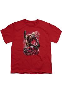 Футболка с коротким рукавом для подростков "Лига справедливости Америки" Gildan, красный