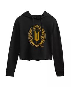 Укороченная толстовка с капюшоном Trendy Juniors Wicked Logo Graphic Hybrid Apparel, черный