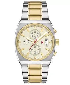 Мужские кварцевые часы-хронограф из двухцветной нержавеющей стали, 40 мм A|X Armani Exchange, two-tone