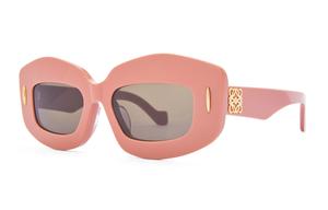 Женские солнцезащитные очки нестандартной формы розовые LOEWE