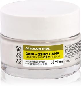 Sebocontrol cica + цинк + aha-матирующий дневной крем для жирной кожи Dr. Santé, 50 мл