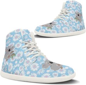 Pugasmiru Женские зимние ботинки Barefoot с широкой пяткой, с утеплителем, для прогулок на улице, противоскользящие, с белой подошвой