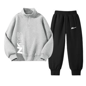 Детская повседневная спортивная одежда, водолазка WARRIOR, светло-heather серый/h sun белый right below-черный/h белый logo k