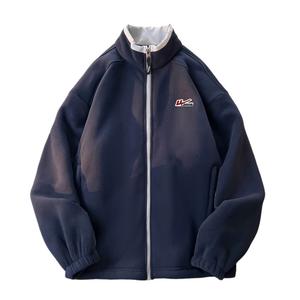 Пальто Unisex с бархатистой текстурой WARRIOR, темно-синий (diy badge)