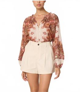 Блузка Alicia в павловопосадском стиле Cleobella, Foulard Paisley