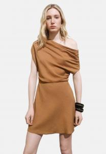 Платье Mango ASYMMETRIC DRAPED, Orange