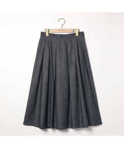 Юбка из фактурной ткани шамбре