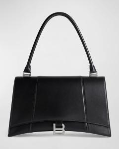 Средняя сумка на петлях «Песочные часы» Balenciaga, цвет Black