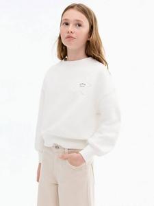 Детский свитер с аппликацией Mango, Natural White