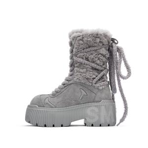 Женские серые ботинки Crew Face SMILEY, Gray