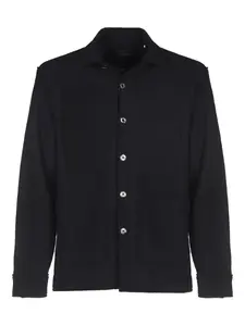 Рубашка с карманом на пуговице Xacus, черный