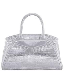 Сумка-портфель со стразами Nina, серебряный