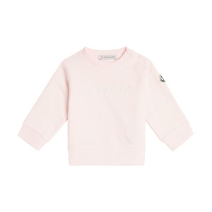 Детская толстовка из смесового хлопка Moncler Enfant, розовый