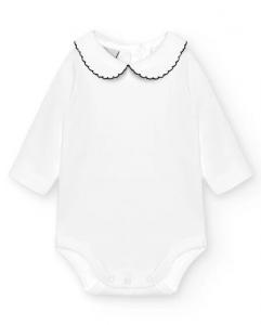 Набор из 2 детских боди с воротником-поло из пике Babidú, темно-синий