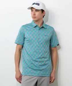 Футболка-поло с коротким рукавом и жаккардовым логотипом AZ Monogram PERFORMANCE (мужская) Ping Apparel, цвет Gray