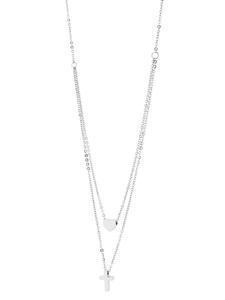 Adeliás Женское колье с подвеской - из нержавеющей стали серебристого цвета