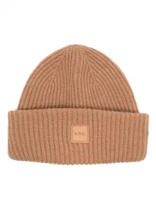 Бейсболка бини Michelle с нашивкой-логотипом A.P.C., коричневый