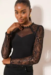 Блузка с длинными рукавами Lipsy, Black