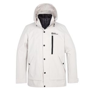 JACK WOLFSKIN Ветровка мужская непромокаемая утепленная, Pearl White/5062