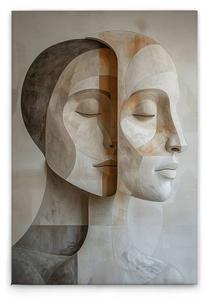 Картина на холсте A.S. Création Cubistic Couple цвет beigegraucreme