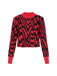 Женский свитер красного и черного цветов myMo ROCKS