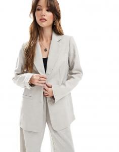 Комбинируемый пиджак свободного кроя Vero Moda в сине-сером цвете