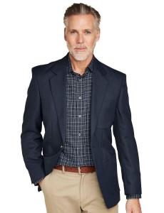 Однобортный классический оксфордский пиджак стандартного кроя Chums, синий