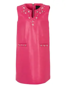 Платье для вечеринки на молнии со звездами John Richmond Junior, розовый