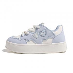 HUANQIU Легкие, амортизирующие, износостойкие, низкие кроссовки для скейтбординга, женские, бежево-синие