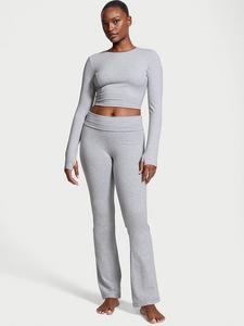 Леггинсы клеш из хлопка с отворотом Vsx, серый