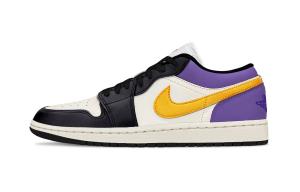 Jordan Баскетбольные кроссовки Air 1 Support Balance Low Top Vintage унисекс фиолетово-желтого цвета