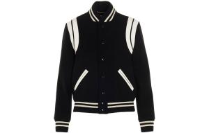 Женская бейсбольна куртка Saint Laurent, черный