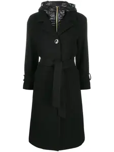 Пальто с капюшоном Herno, черный